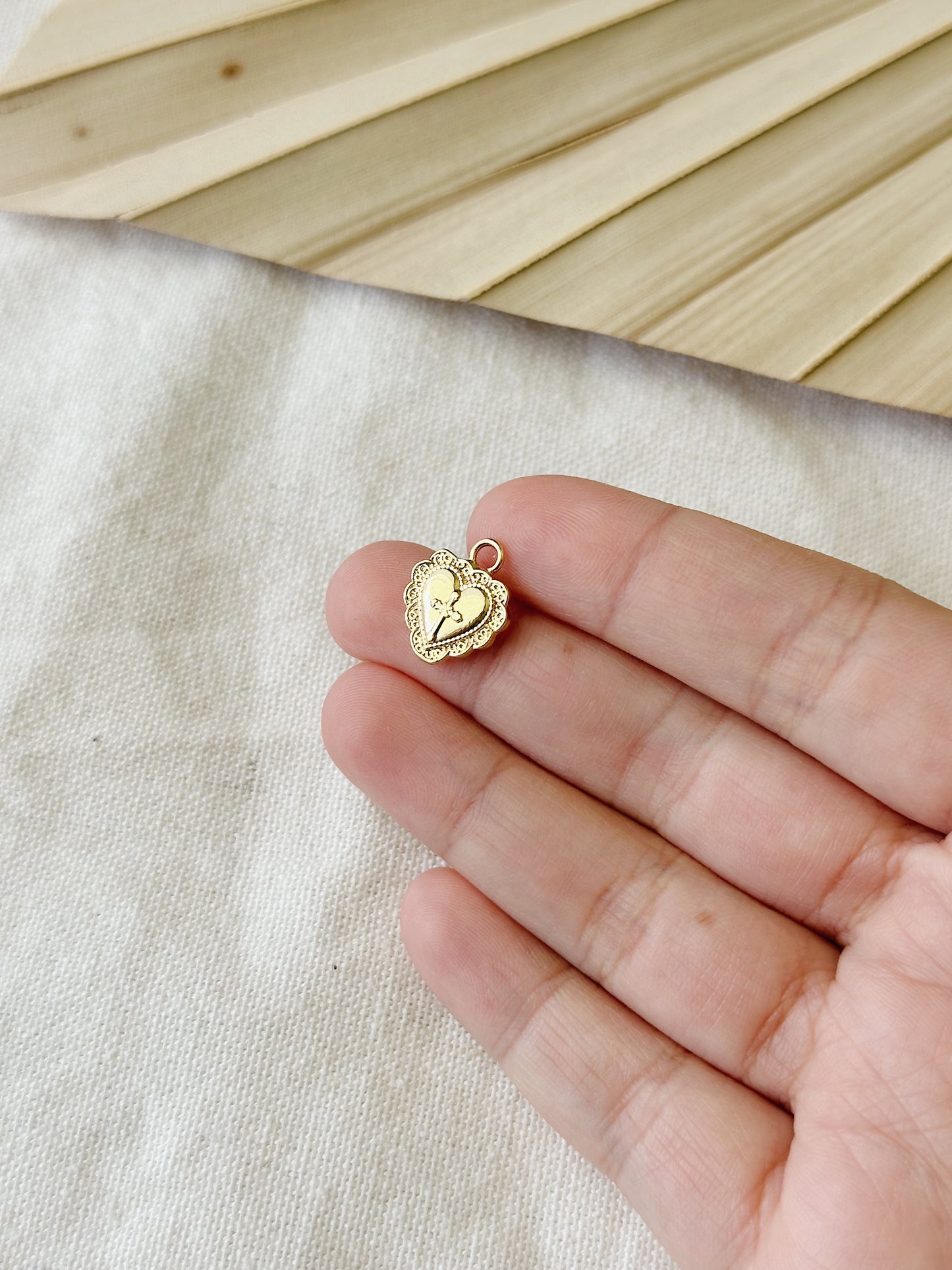 Vintage Heart Charm
