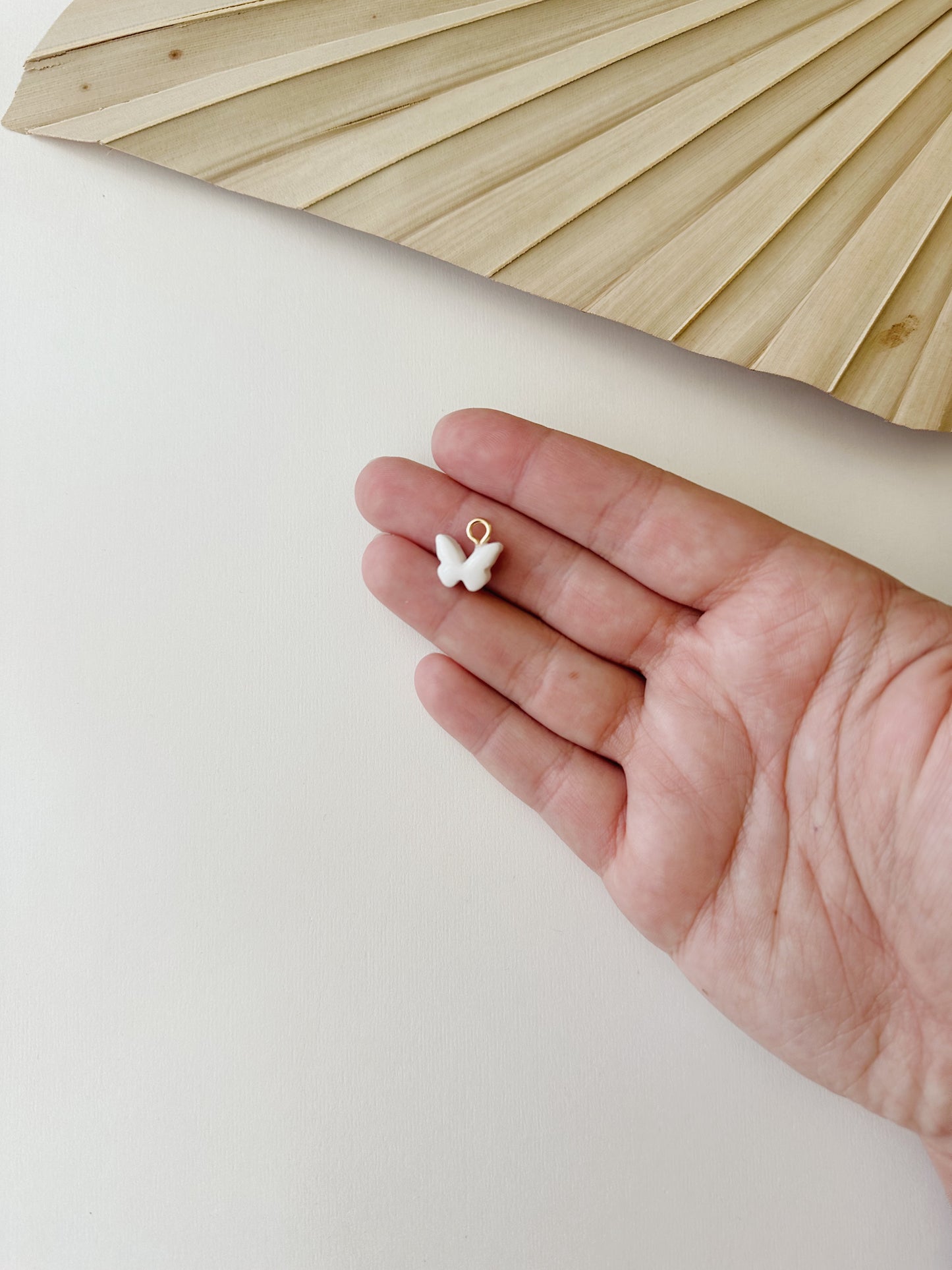 Cream Butterfly Charm