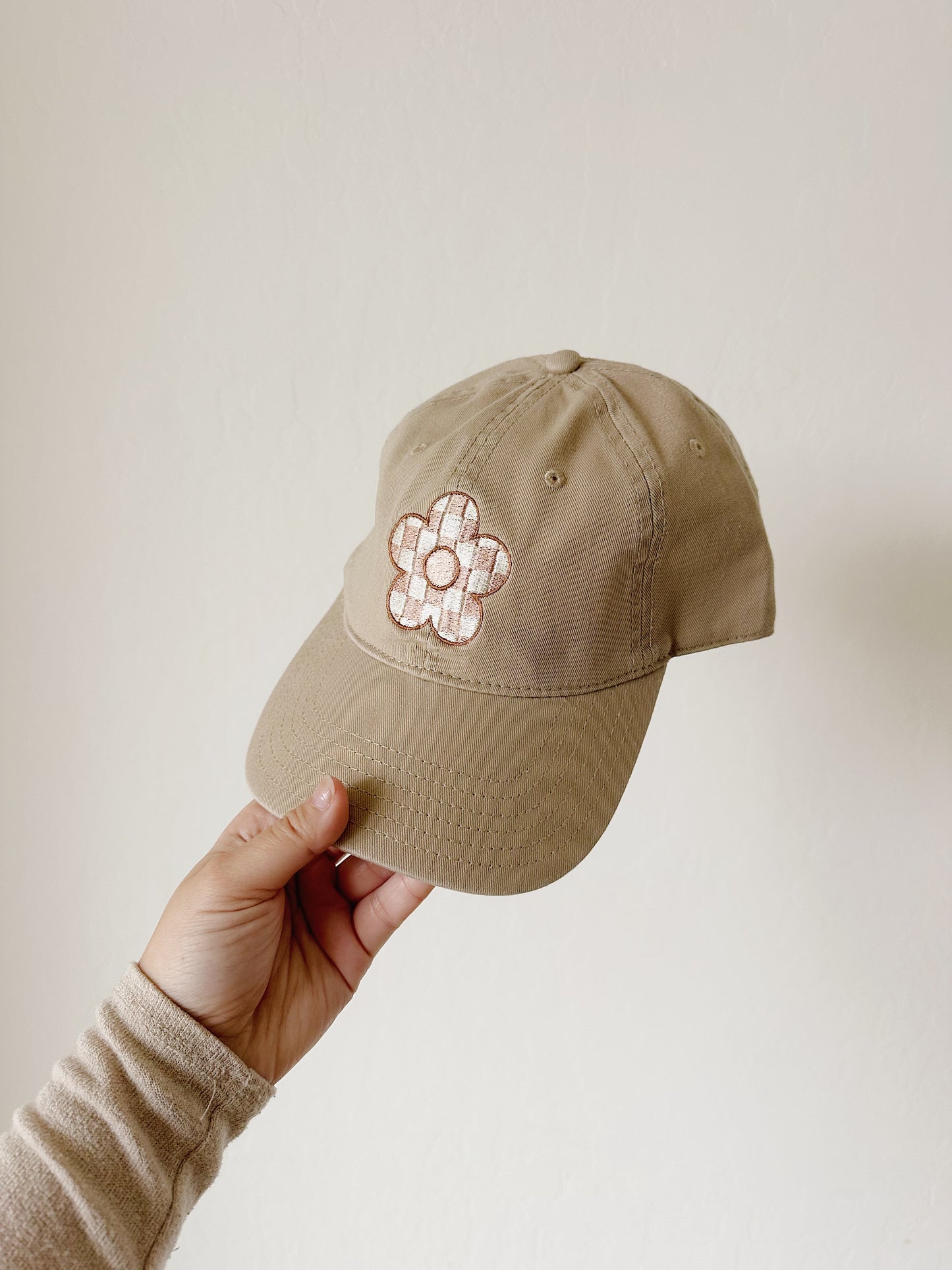 Checkered Flower Hat