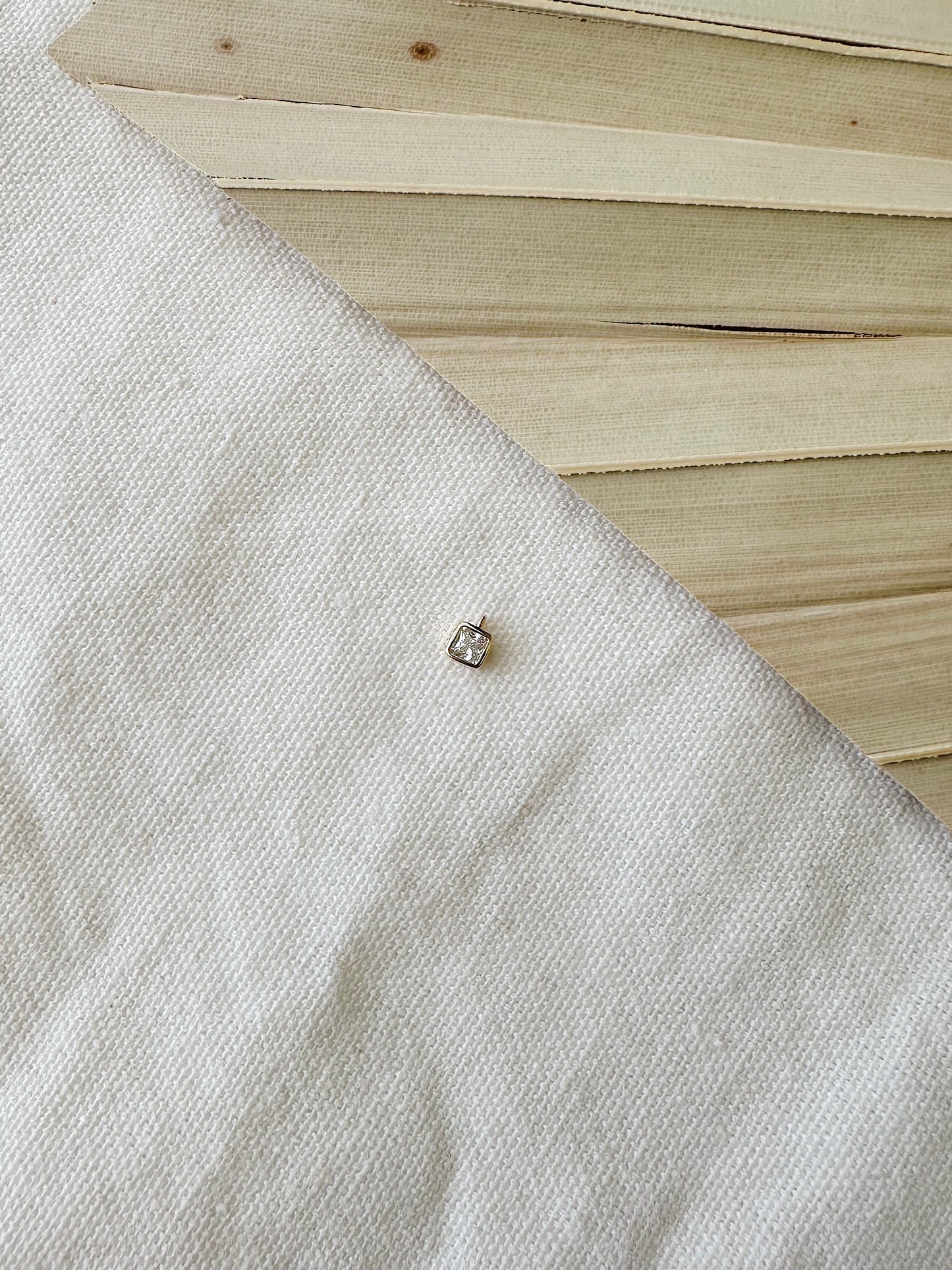 Dainty Square Jewel Charm