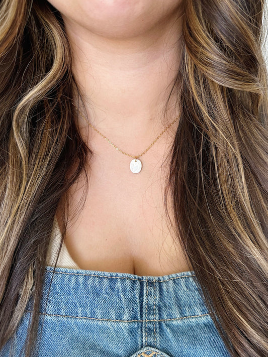 Speckled Cream Necklace