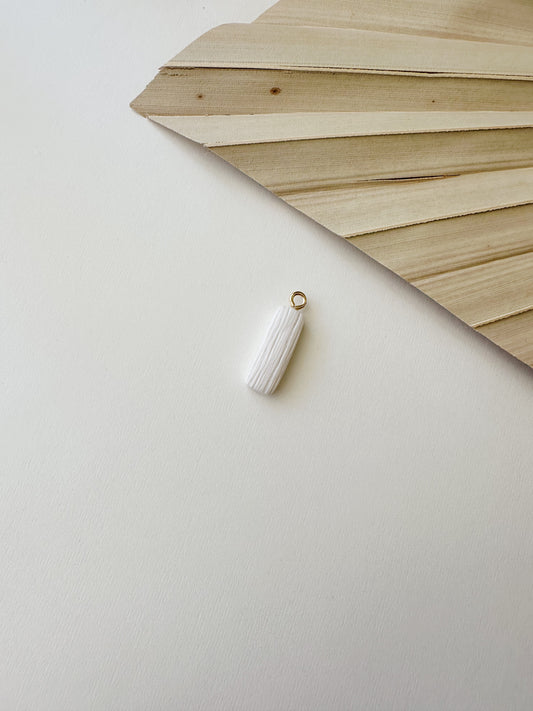 Cream Rectangle Charm