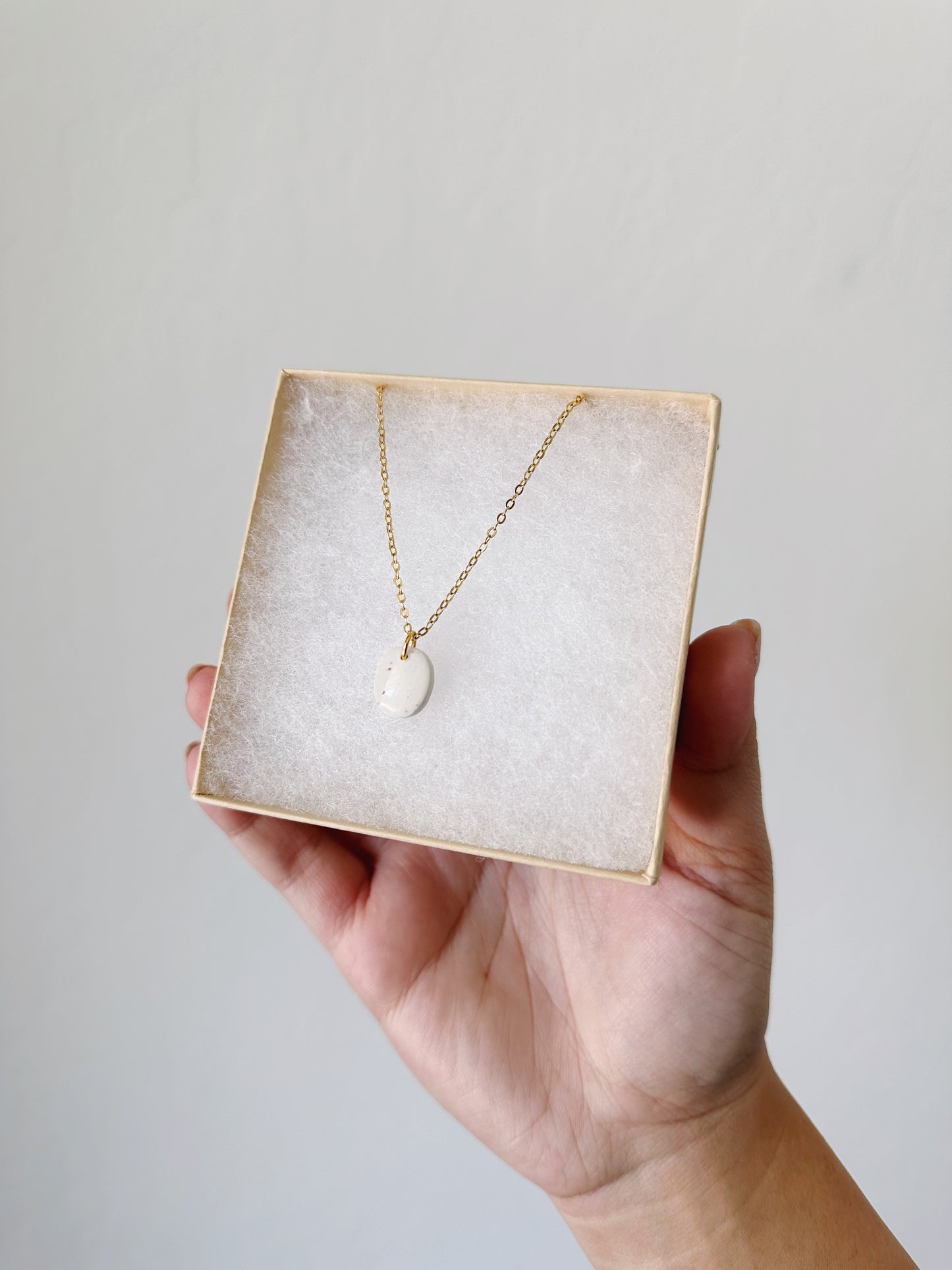 Speckled Cream Necklace