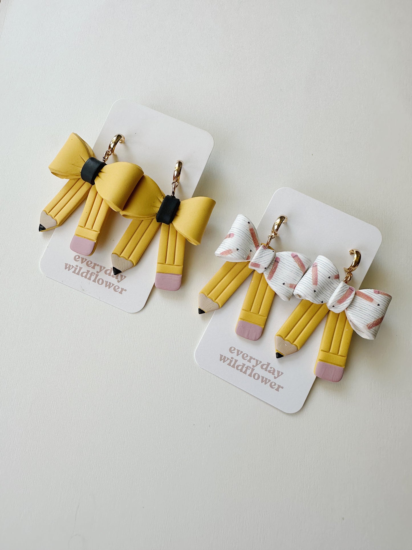 Pencil Bow Earrings