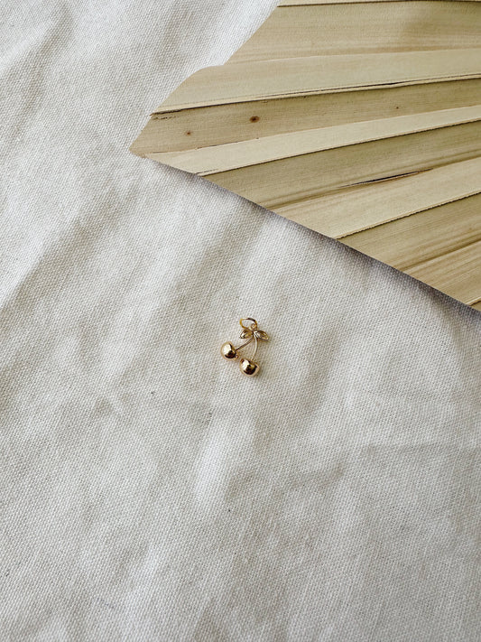 Gold Cherry Charm