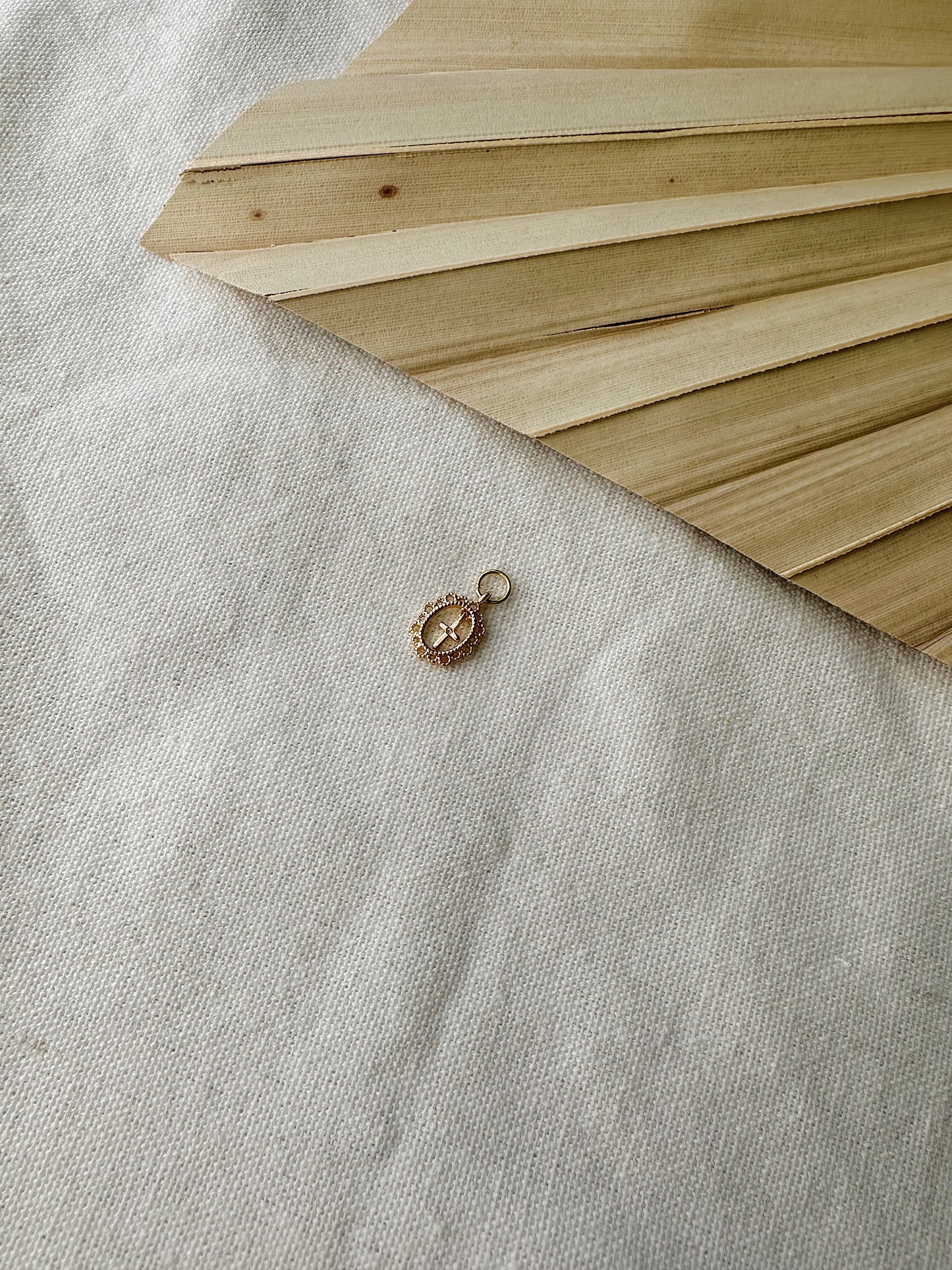 Scalloped Cross Charm