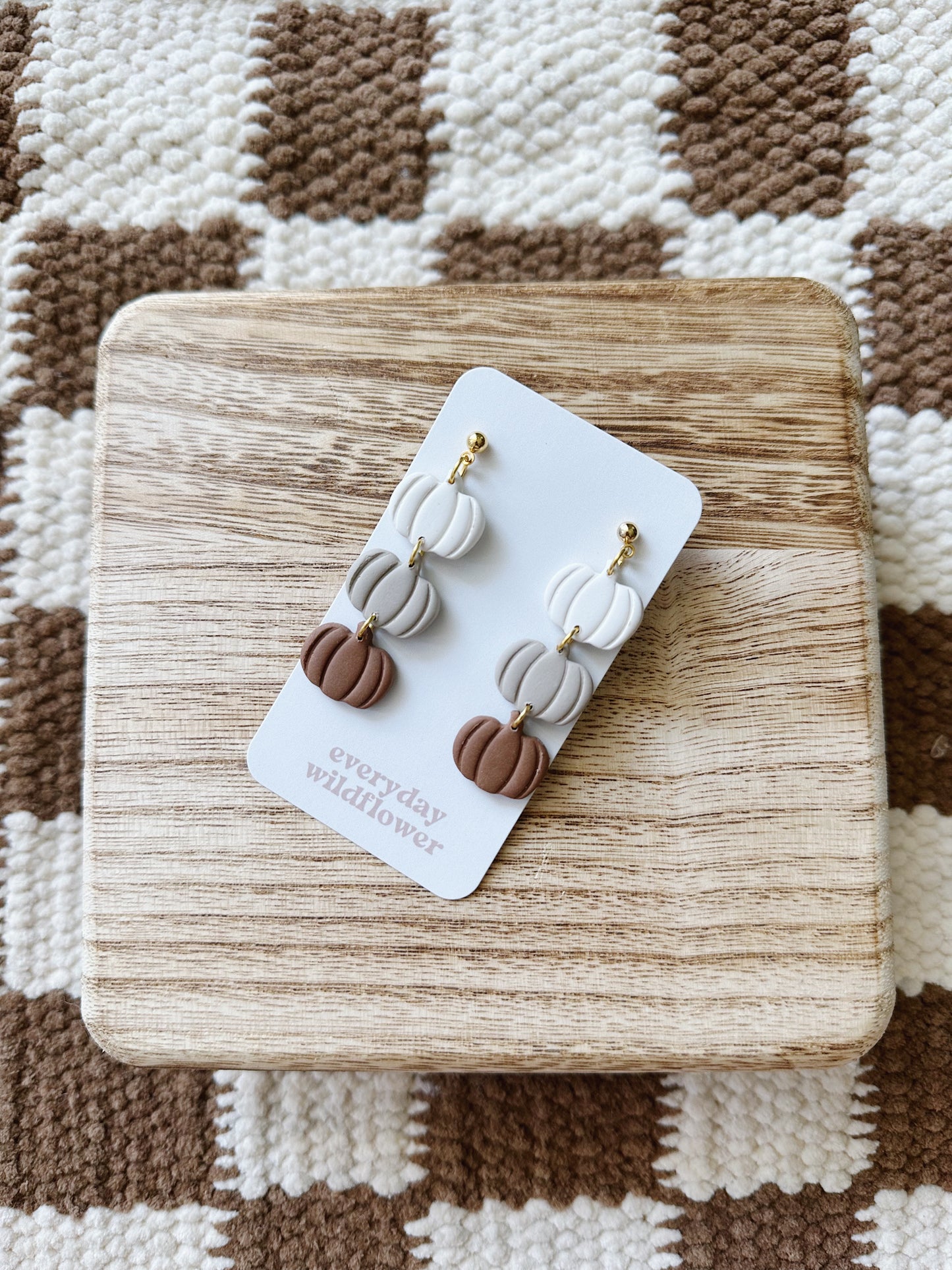 Neutral Pumpkin Earrings