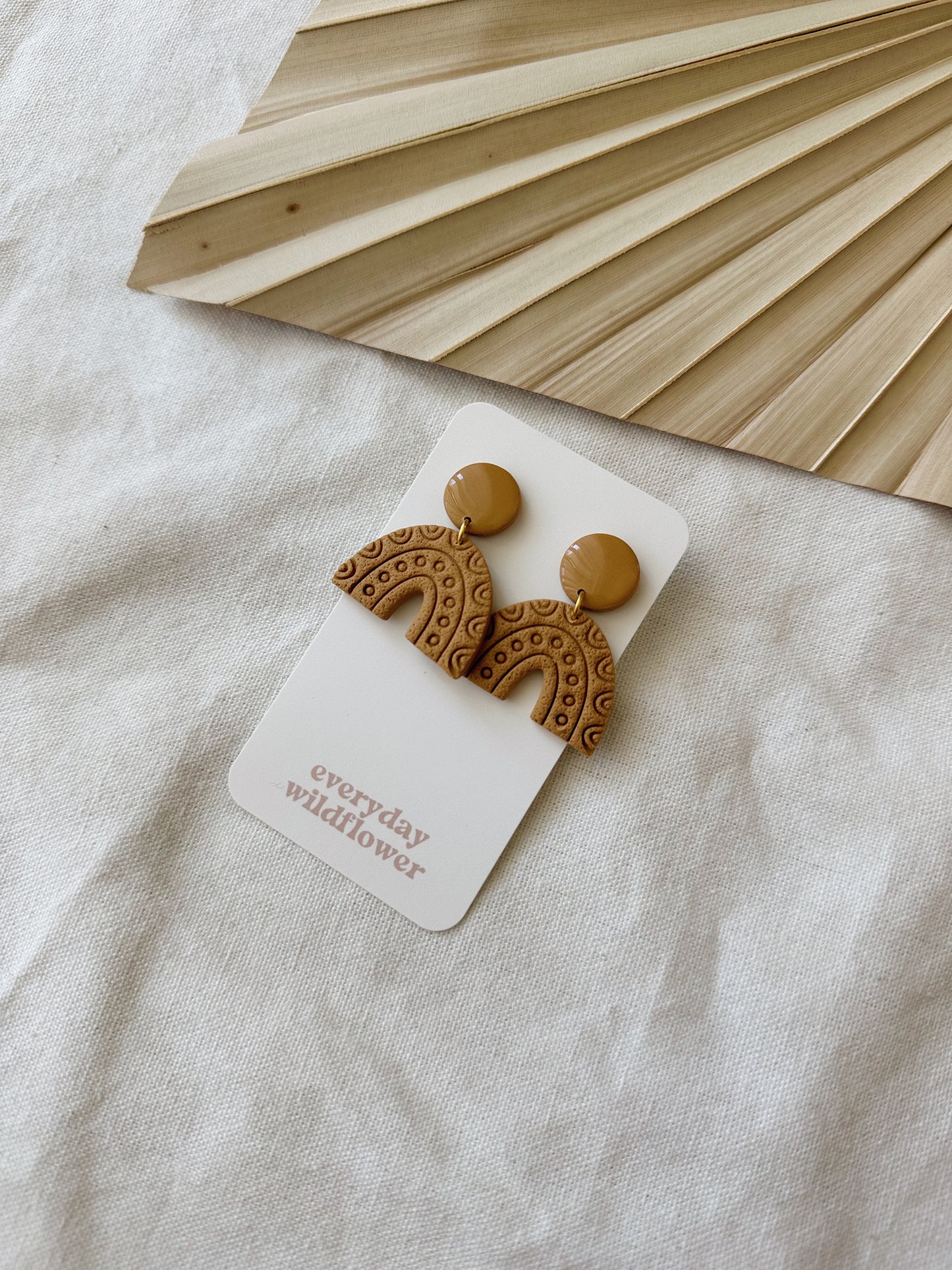 Boho Arch Earrings - Mustard