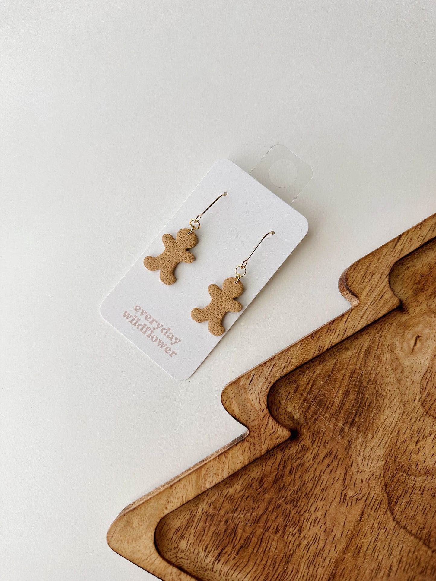 Sweater Textured Gingerbread Earrings