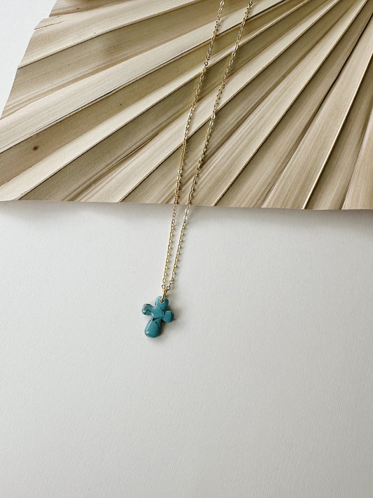 Turquoise Cross Necklace