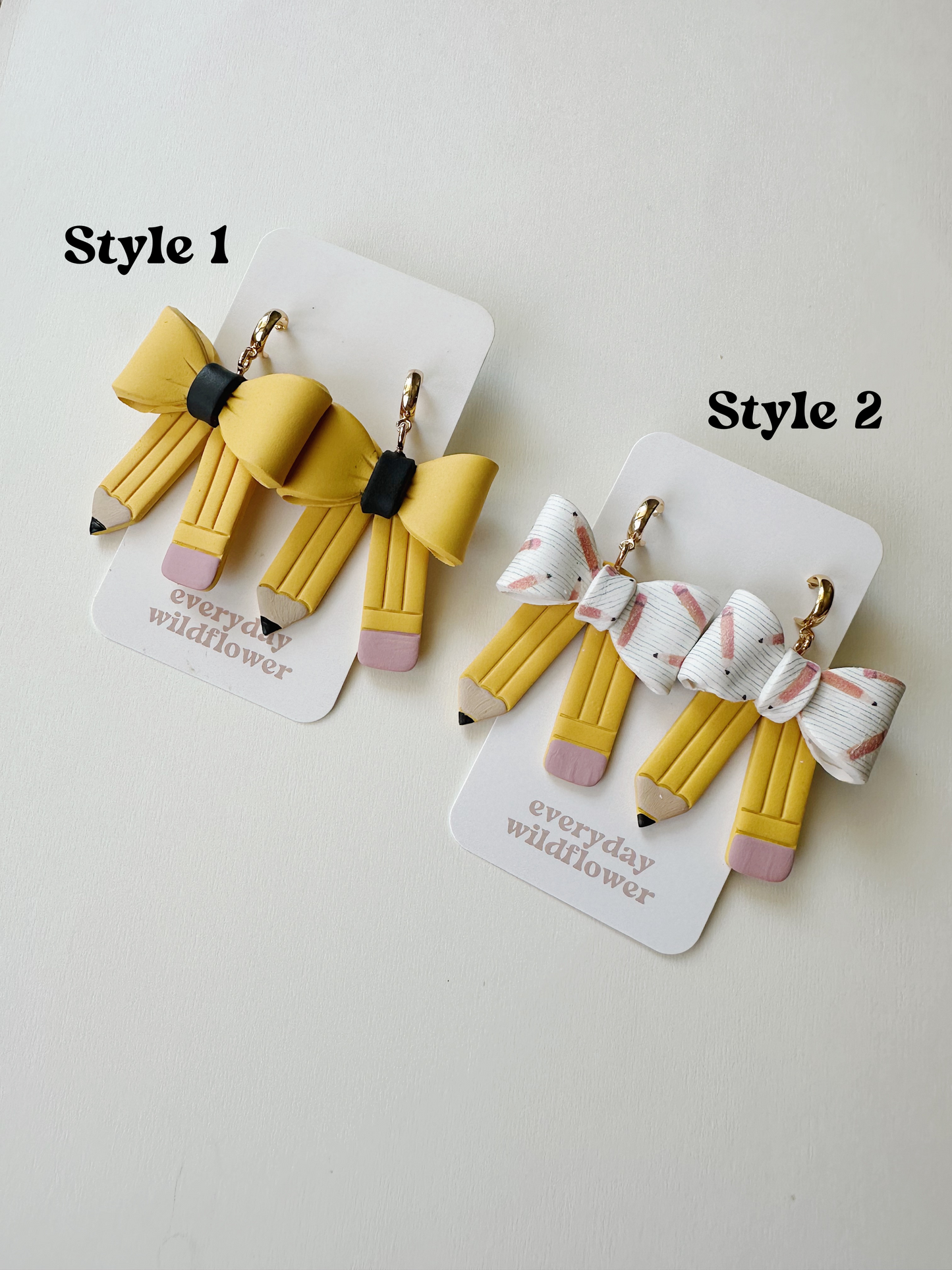 Pencil Bow Earrings