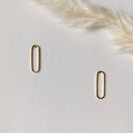 Gold Filled Long Oval Studs